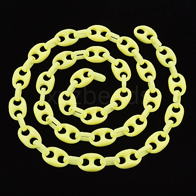 Handmade Opaque Acrylic Coffee Bean Chains LS-CHAC-ZX0001-01I-1