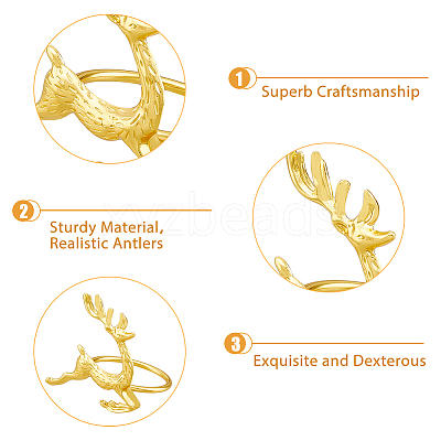 12pcs 2 Colors Alloy & Iron Napkin Rings AJEW-HY0001-11-1