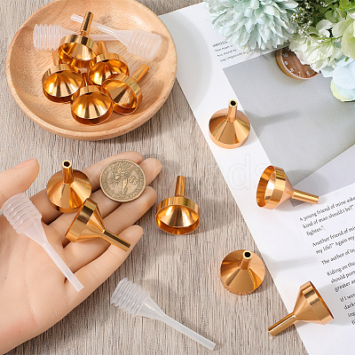 12Pcs Aluminum Funnel Hopper AJEW-GF0010-31G-1