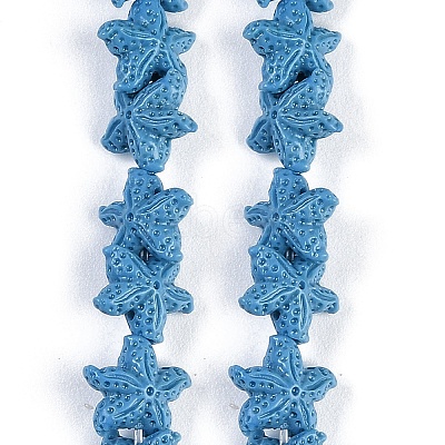 Synthetic Coral Dyed Carved Beads Strands CORA-K009-06A-07-1