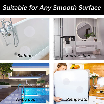 Flat Round PEVA Bathtub Non-Slip Stickers AJEW-CN0003-85B-1