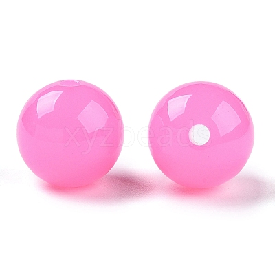 Opaque Acrylic Beads OACR-H038-09-06-1