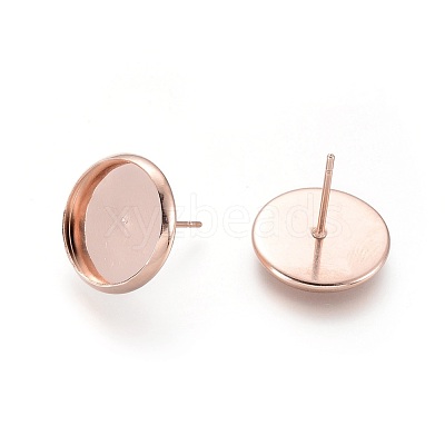304 Stainless Steel Stud Earring Settings STAS-K131-D-01RG-1