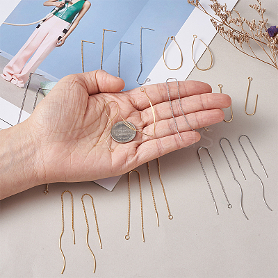 Brass Stud Earring Findings KK-TA0007-75-1