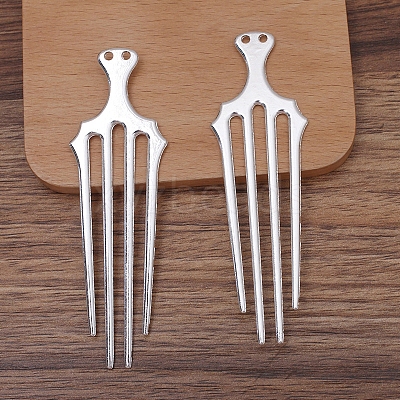 Alloy Hair Comb Findings OHAR-PW0001-399P-1