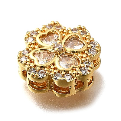 Brass Pave Cubic Zirconia Multi-strand Links KK-F913-13G-01-1