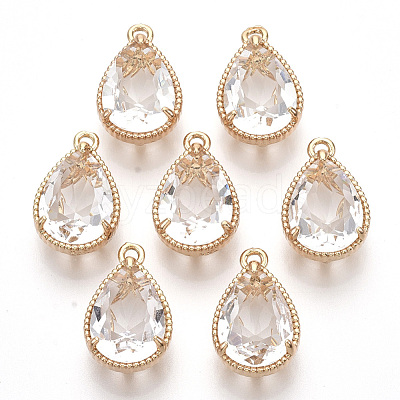 Transparent Glass Pendants X-GLAA-R212-11D-1