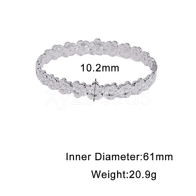 304 Stainless Steel Hinged Bangles for Women FS-WGCDA32-01-1