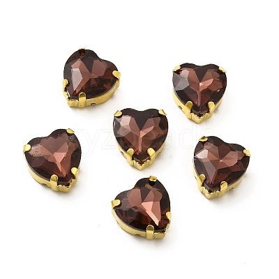 Heart Shaped Sew on Rhinestone GLAA-C024-15D-1