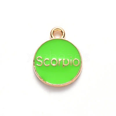 Alloy Enamel Pendants X-ENAM-S124-01B-06L-1