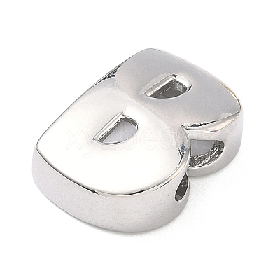 Brass Initial Beads KK-B167-27P-01B-1