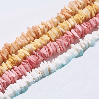 Natural Sea Shell Beads Strands BSHE-K012-08-01-1