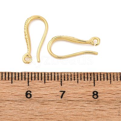 Brass Earring Hooks EJEW-R025-14G-1