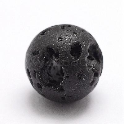 Natural Lava Rock Bead Strands G-A163-03-8mm-1