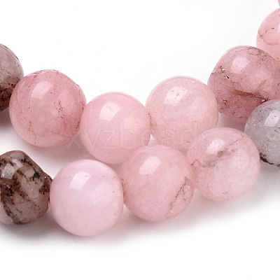 Natural Cherry Blossom Jasper Beads Strands X-G-Q462-63-10mm-1