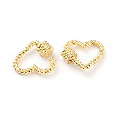 Brass Screw Carabiner Lock Charms KK-L197-02G-1