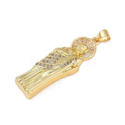 Brass Micro Pave Cubic Zirconia Pendants KK-R230-12G-1