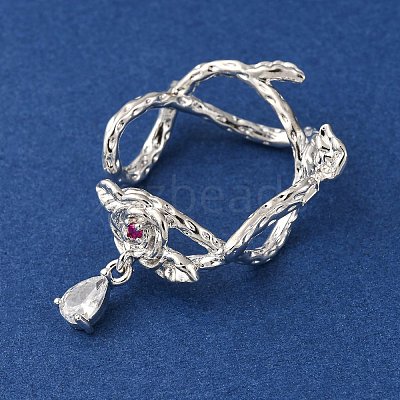 Brass Micro Pave Cubic Zirconia Findings KK-D378-20P-1