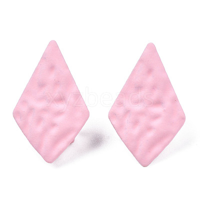 Spray Painted Iron Stud Earring Findings IFIN-N008-013C-1
