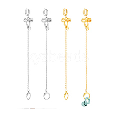 201 & 304 Stainless Steel Bowknot Hoop Earrings EJEW-PH01457-1