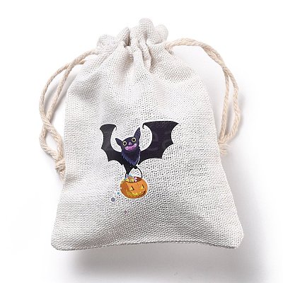 Halloween Cotton Cloth Storage Pouches LS-ABAG-M004-01G-1