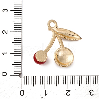 Cherry Alloy Pendants PALLOY-S051-01G-G-1