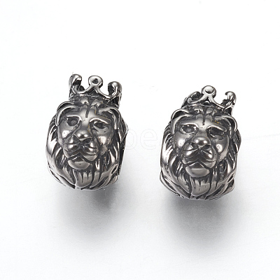 316 Surgical Stainless Steel European Beads STAS-E446-12AS-1