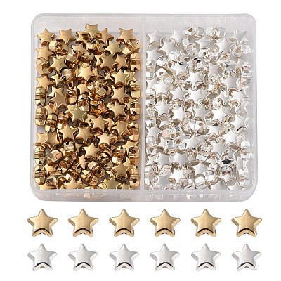 200Pcs 2 Colors CCB Plastic Beads CCB-YW0001-13-1
