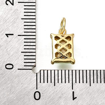 Brass Glass Charms KK-V011-36G-A-1