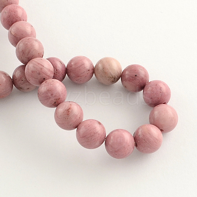 Natural Rhodonite Beads Strands X-G-R257-8mm-1
