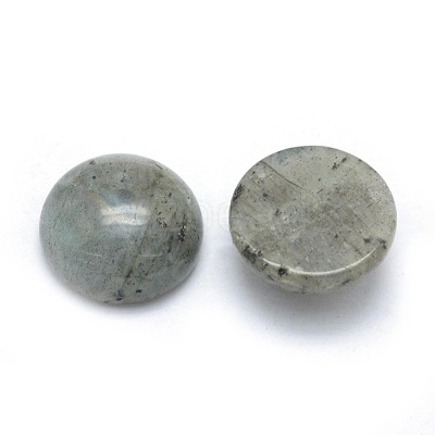 Natural Labradorite Cabochons G-P393-R47-6MM-1