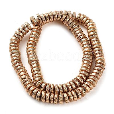 Electroplated Natural Lava Rock Beads Strands G-I360-A03-02-1