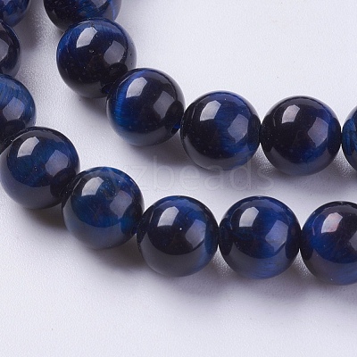 Natural Tiger Eye Beads Strands G-G544-8mm-04-1