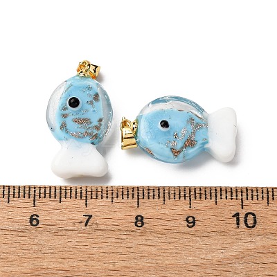 Handmade Lampwork Pendants LAMP-A007-01G-04-05-1