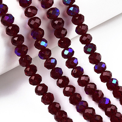 Electroplate Glass Beads Strands X1-EGLA-A034-T4mm-L21-1