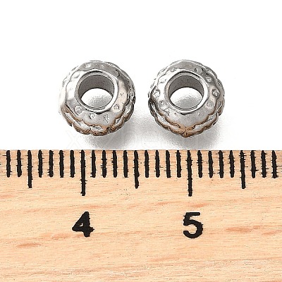 304 Stainless Steel Corrugated Beads STAS-V009-12D-P-1