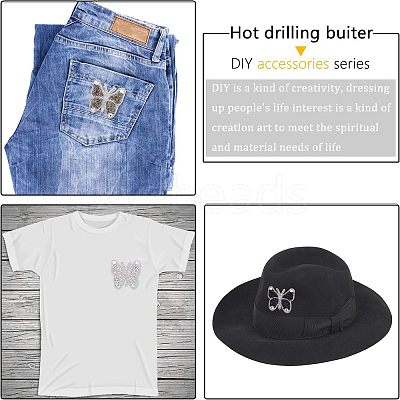 Butterfly Rhinestone Patches DIY-FG0001-36-1