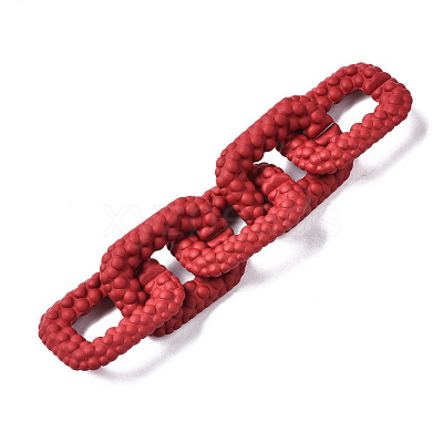 Spray Painted CCB Plastic Linking Rings CCB-Q091-009E-1