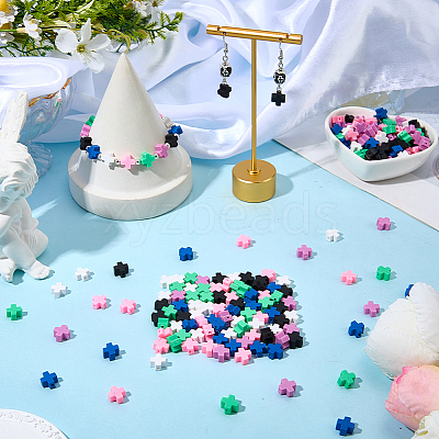 240Pcs 6 Colors Handmade Polymer Clay Beads CLAY-SC0002-94-1