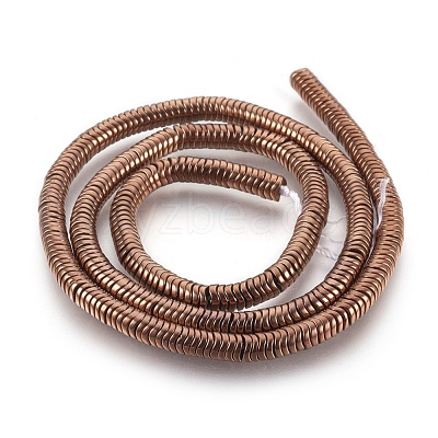 Electroplated Non-magnetic Synthetic Hematite Bead Strand G-E498-01C-1