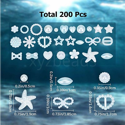 2 Bags Plastic Cabochons OHAR-GF0001-23-1