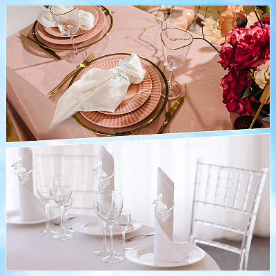 Butterfly Iron Napkin Rings AJEW-WH20070-109S-1