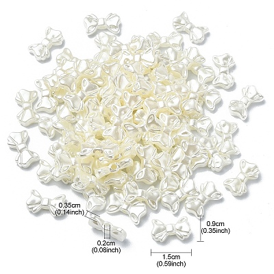 ABS Plastic Imitation Pearl Beads OACR-YW0001-85C-1