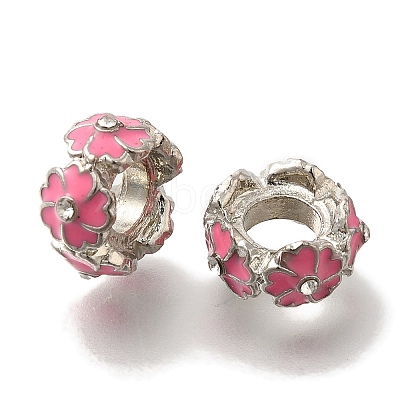 Rack Plating Alloy Enamel European Beads FIND-H005-26P-02-1