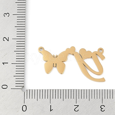 304 Stainless Steel Pendants STAS-L279-002G-Y-1
