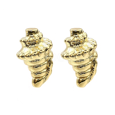 Brass Stud Earrings EJEW-H157-01G-02-1