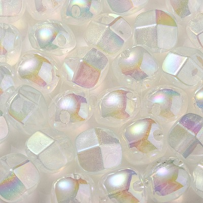 UV Plating Luminous Transparent Acrylic Beads OACR-P010-01E-1