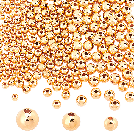 CREATCABIN 240Pcs 3 Sizes Brass Beads KK-CN0001-30-1