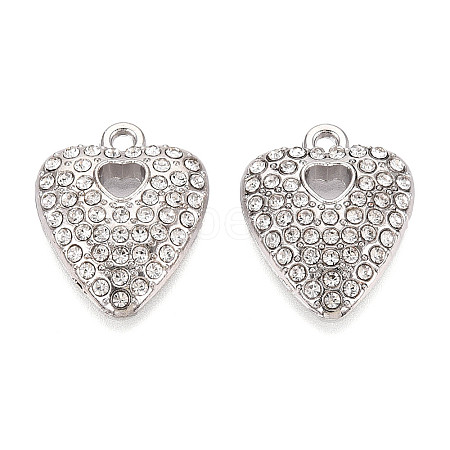 Alloy Rhinestone Pendants FIND-N008-12P-01-1