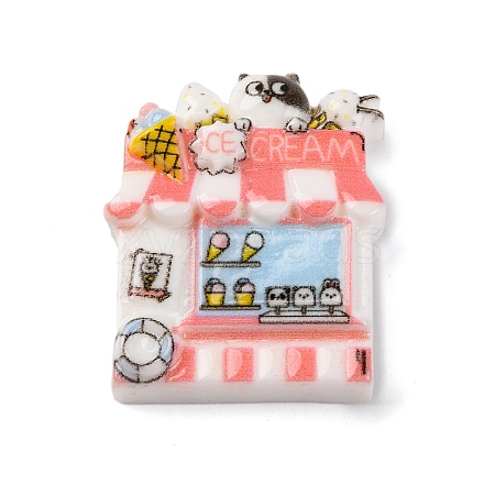 Ice Cream Cart Opaque Resin Store Decoden Cabochons CRES-Z008-02A-1